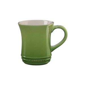 Le Creuset Tea/Coffee Mugs/Cups 14oz - Palm-Green Stoneware-Kitchen - 6 NWOT